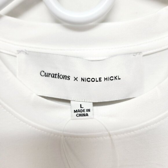Curations X Nicole Hickl "Be Unapologetically You" White T-Shirt Size L New - Picture 2 of 10